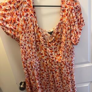 Torrid babydoll floral top